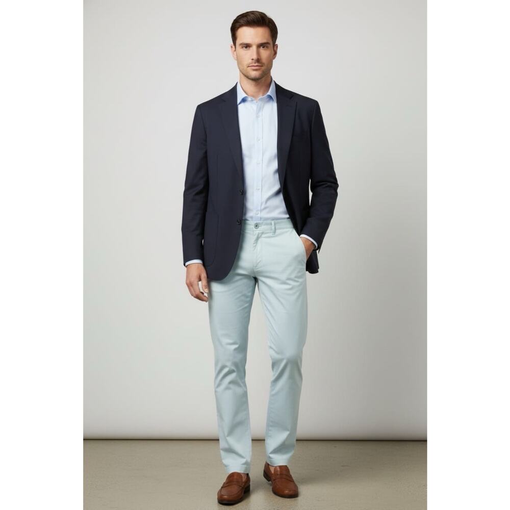 J. Crew Mens Light Blue Flat Front Lightweight Chino Pants Straight Size W31 L30